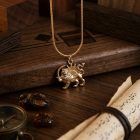 Shiro Khorshid Necklace, lion and sun pendant