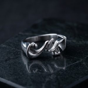 Iran Ring | Persian Heritage Ring | Adjustable Open Ring | Stainless Steel & Gold Plated